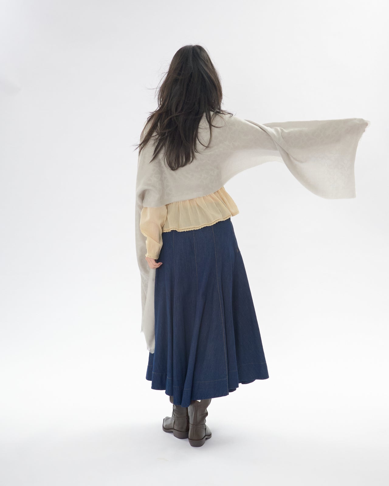 Qullqi Killa Baby Alpaca and Silk Shawl