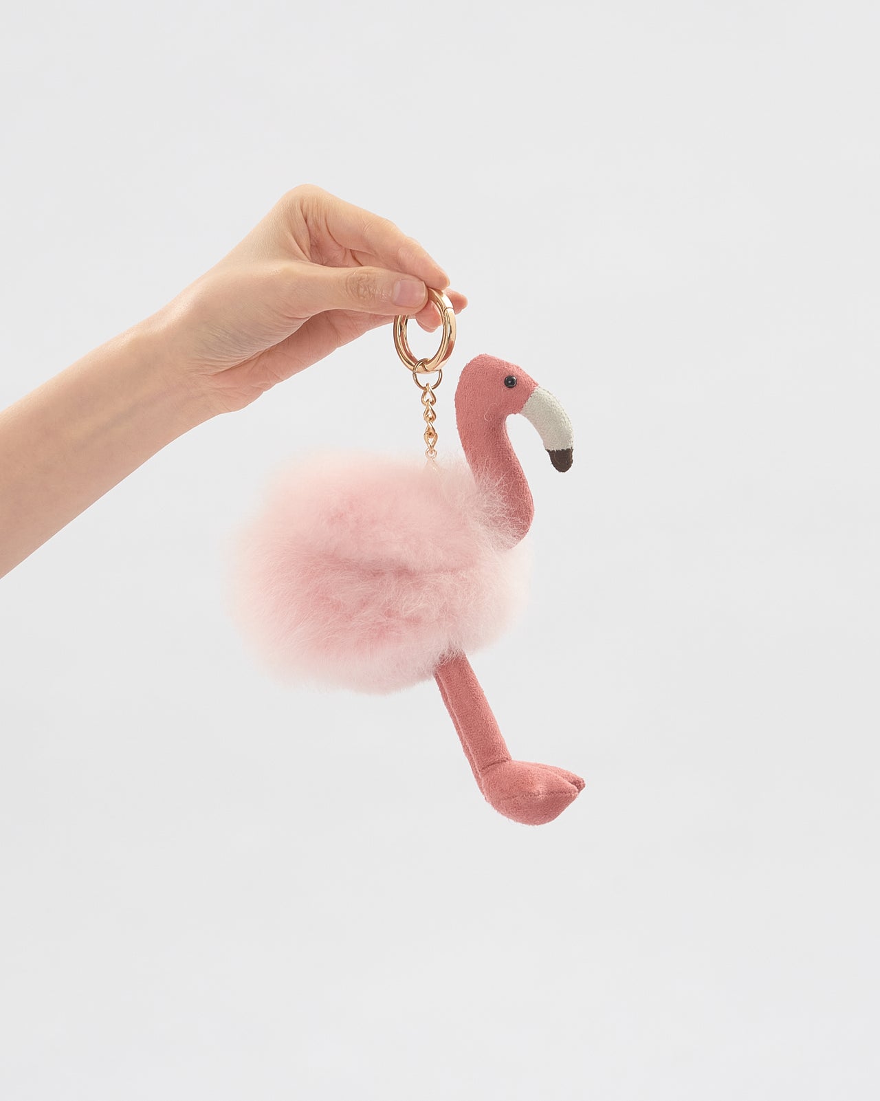 The Mini Flamingo Baby Alpaca Keychain