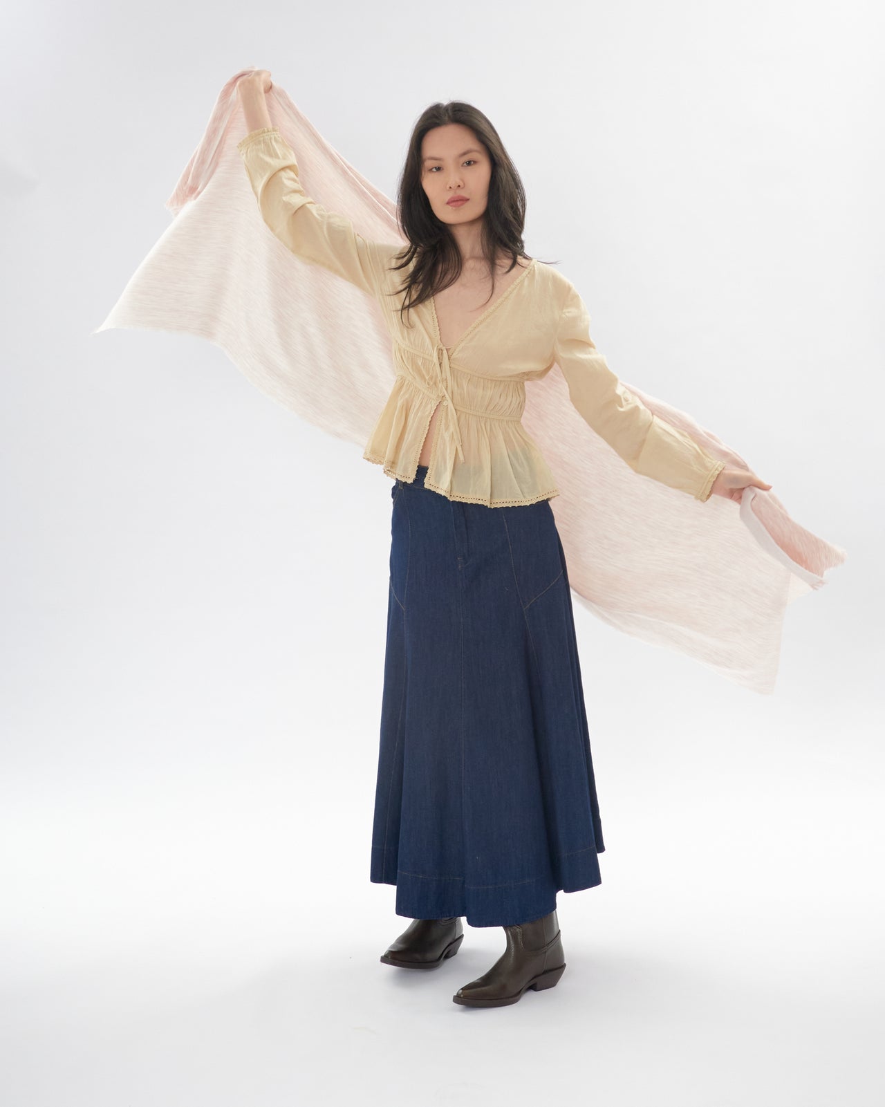 Phuya Baby Alpaca, Silk and Bamboo Shawl